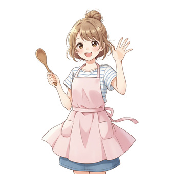 漫画やアニメ風の女性のイラスト