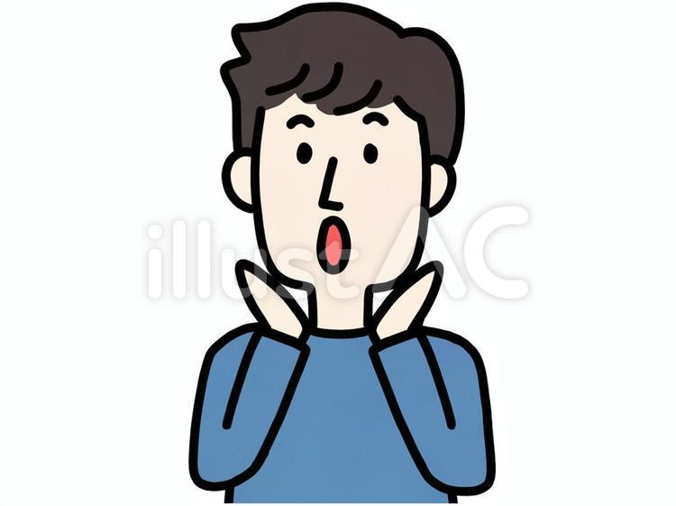 驚く男性 男性,驚く,お父さんのイラスト素材