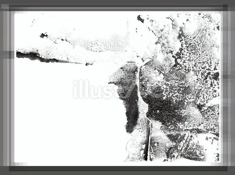 水墨画調の渋いモノクロ背景余白あり 水墨画,モノクロ,背景のイラスト素材