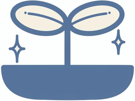 芽吹きのアイコン 芽吹き,成長,自然,新生活,植物,農業,環境,再生,若葉,ビジネスのイラスト素材