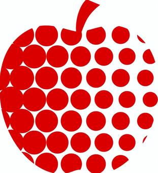 Dot pattern apple, solid paste, monochromatic, one, JPG, PNG and AI