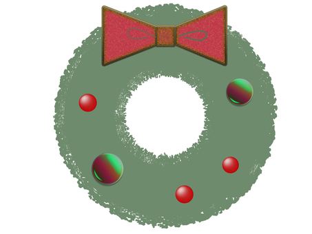クリスマスリースのイラスト