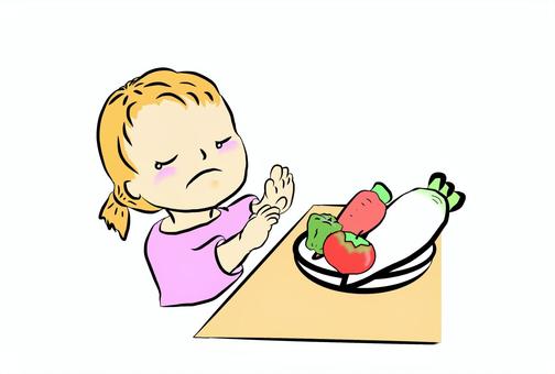 Children's vegetables dislike image, , JPG