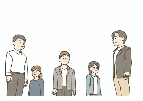 前向きに未来を見つめる人々のイラスト ビジネス,ビジネスマン,ビジネスウーマン,社会人,サラリーマン,ol,働く人,会社員,前向き,ポジティブのイラスト素材