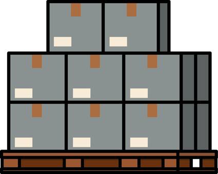 グレーの段ボールのパレットです。 グレーの段ボールのパレットです。 段ボール,パレット,シンプル,箱,積載,荷物,物流,倉庫,工場,運搬のイラスト素材