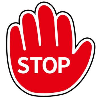 ストップマークのイラスト stop,掌,赤,注意,進入禁止のイラスト素材