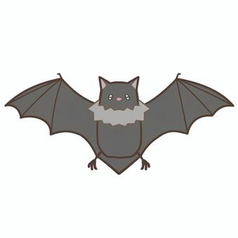 かわいいコウモリ 動物,コウモリ,黒,夜,ハロウィン,翼,顔,鼻,手描き,シンプルのイラスト素材