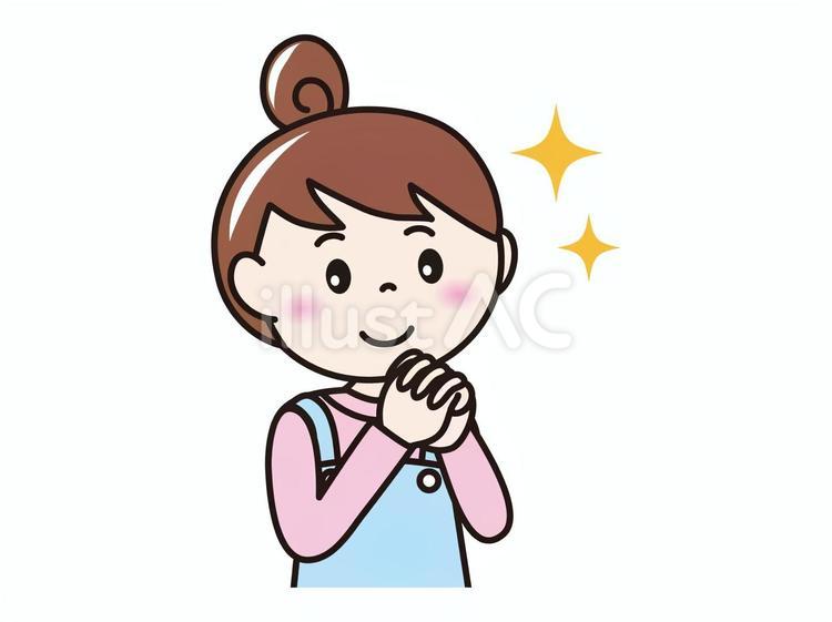 主婦(わくわく） 人物,女性,主婦のイラスト素材