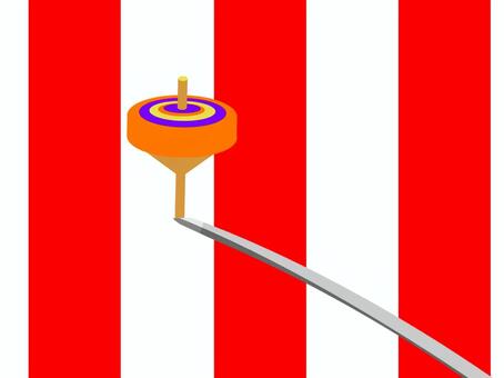 こまと日本刀 こま,日本刀,回る,正月,芸のイラスト素材