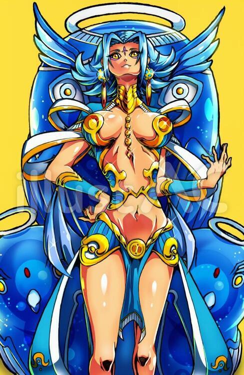 仰ぐ天上のヌト エジプト神話,女性,ファンタジーのイラスト素材
