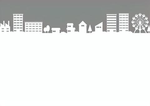 シンプルな街のイラスト背景素材