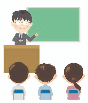 Speakers and listeners in classes, seminars, lectures, etc., wykład, lekcja, tablica, JPG and PNG