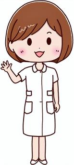 Nurse 2/1 waving, , JPG and PNG