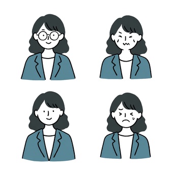 表情差分の女性キャラ