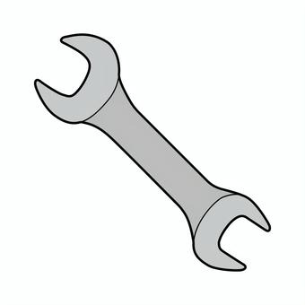スパナ 両口,スパナ,レンチ,工具,修理,道具,メンテナンス,改造,整備,工場のイラスト素材