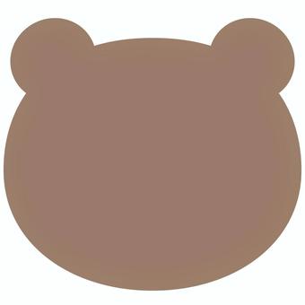 くまシルエット_くすみブラウン くま,シルエット,茶色のイラスト素材