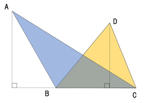 二つの三角形の面積比 小学生,算数,図形,テスト,中学受験,三角形,面積のイラスト素材