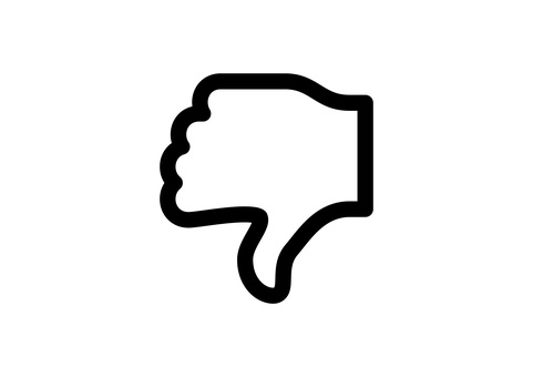 低評価（よくないね） よくないね,低評価,悪い,sns,web,サイト,hp,ホームページ,インターネット,ネットのイラスト素材