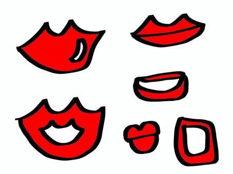 唇 唇 リップ,唇,赤,体,手書きのイラスト素材