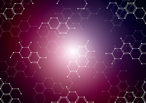 かっこいい化学構造式の紫色の背景素材 化学,構造式,幾何学,ライン,サイエンス,光,スタイリッシュ,紫色,背景のイラスト素材