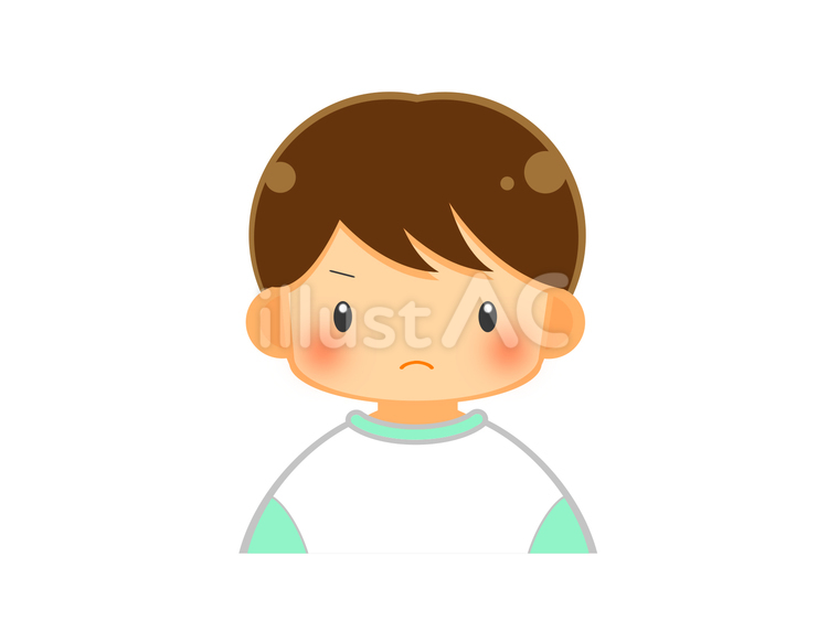 男の子（怒った顔）イラスト - No: 24618726｜無料イラスト・フリー素材なら「イラストAC」