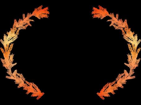 Leaf frame copper, leaf, copper, headline, JPG and PNG