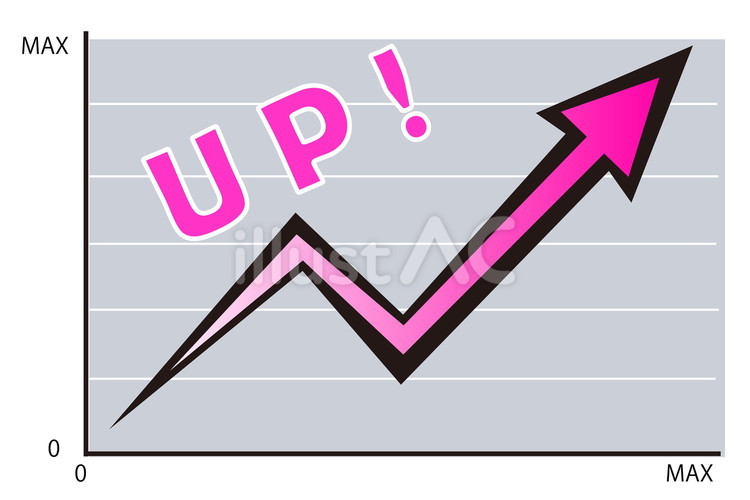 グラフUP！ グラフ,上昇,upのイラスト素材