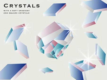 淡いグラデーションのクリスタル背景 クリスタル,結晶,宝石,抽象,背景,グラデーション,淡い,パステル,モダン,シンプルのイラスト素材