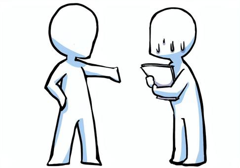 報告したくない人 ビジネス,報告,ミス,失敗,気まずい,上司,部下,職場,コミュニケーション,業務のイラスト素材