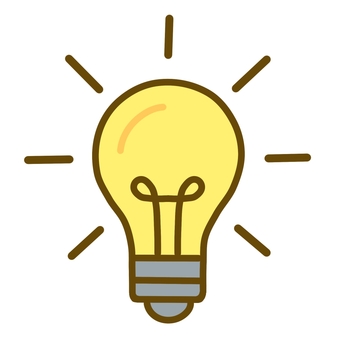 電球　アイデア　ひらめき 電球,黄色,アイデア,ひらめき,発見,電気,led,イラスト,アイコン,素材のイラスト素材