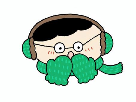 あたたかい服装をした眼鏡の男の子 あたたかい服装をした眼鏡の男の子 子供,男の子,冬,マフラー,手袋,イヤーマフ,衣類,防寒具,小物,ファッションのイラスト素材