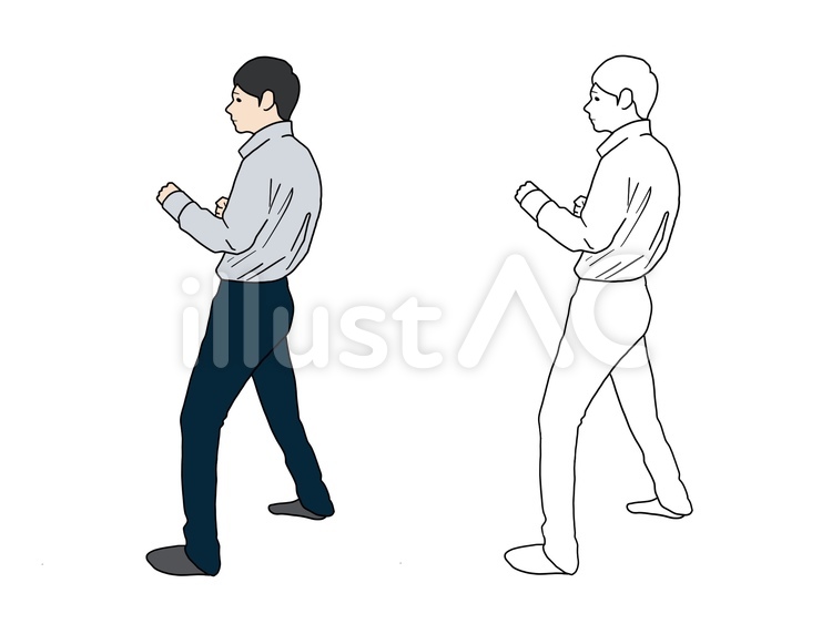 やる気ですか？ 会社員,男,男性のイラスト素材