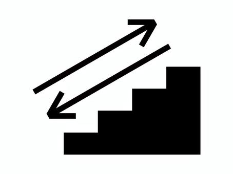 階段 階段,上り,下り,マーク,シンプルのイラスト素材