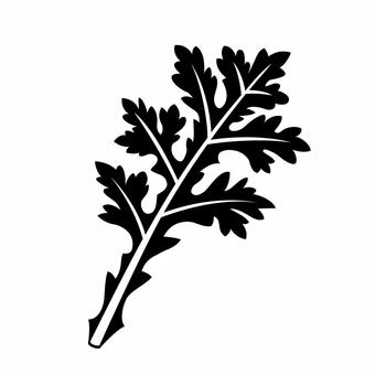 Crown chrysanthemum icon, shanda, leaf, greenish yellow, JPG, PNG and EPS
