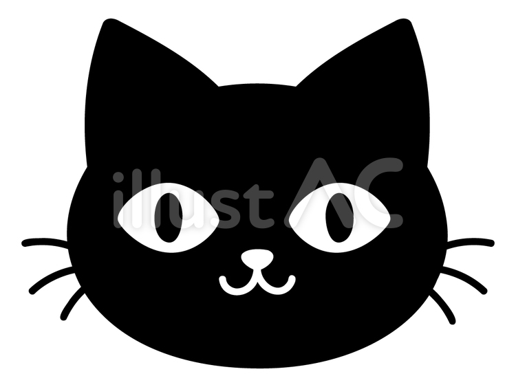 黒猫　猫　イラスト　挿絵　黒 黒猫,猫,挿絵のイラスト素材