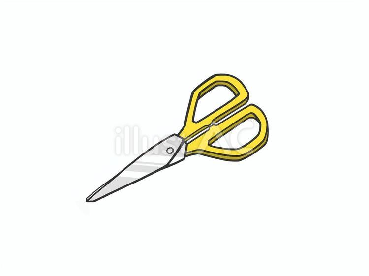 学校等で紙を切る時に使用するはさみ はさみ,文房具,仕事のイラスト素材