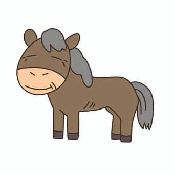 瘦せた老馬 老馬,痩せた,馬,動物,家畜,シニア,高齢,生き物のイラスト素材