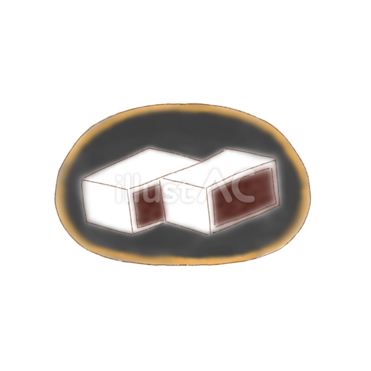 きんつば きんつば,あんこ,和菓子のイラスト素材