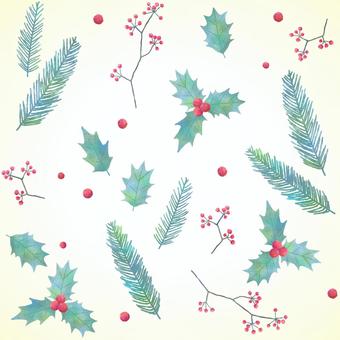 クリスマスの植物背景
