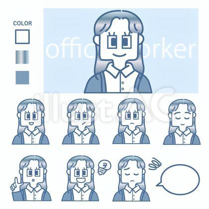事務/経理/受付の女性セット