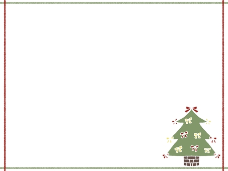 リボンのツリーのフレーム