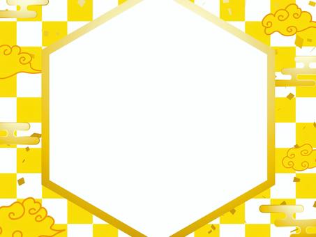 正月和風和柄年賀状 年賀状,和柄,和風のイラスト素材