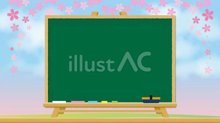 春の桜とウェルカムボード 春,桜,ウェルカムボードのイラスト素材
