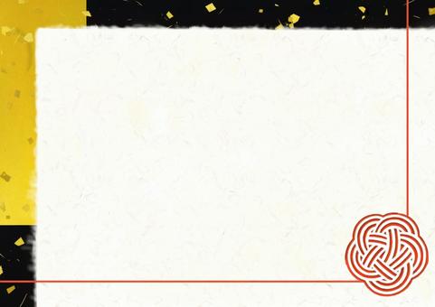 慶事に使える水引フレーム 水引,金箔,金,和,和風,日本,フレーム,背景,壁紙,枠のイラスト素材