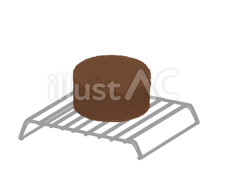チョコケーキ　焼きたてを冷ます チョコケーキ,チョコ,焼きたてのイラスト素材