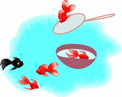 Goldfish scooping, JPG, PNG and AI Goldfish scooping, goldfish scooping, night stalls, opening a store, JPG, PNG and AI