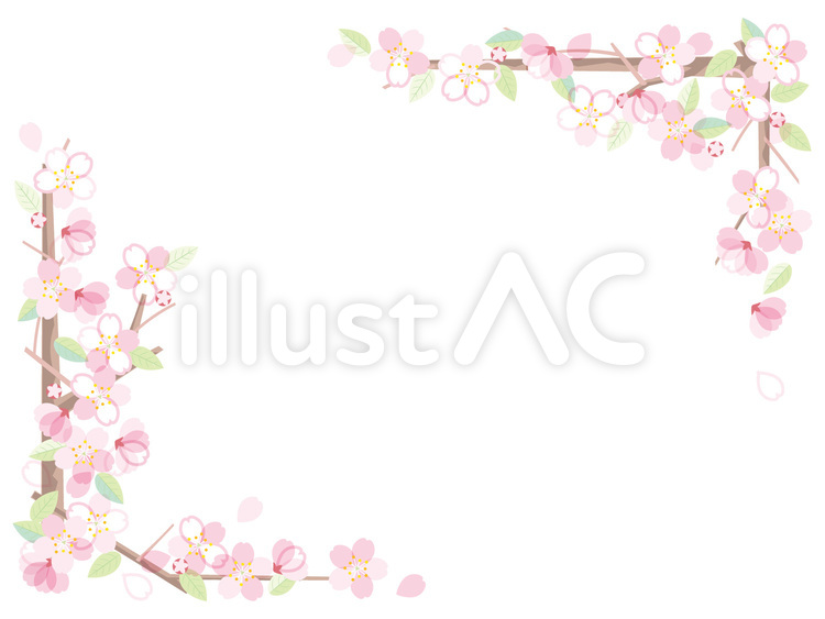 桜のフレーム9 春,花,桜のイラスト素材