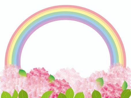 Hydrangea and rainbow, , JPG, PNG and AI