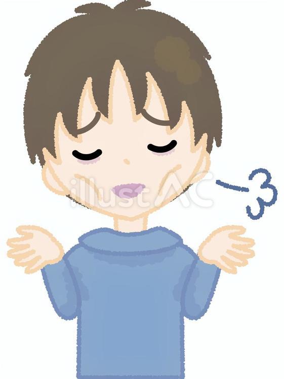 げっそり男性やれやれイラスト - No: 26124335｜無料イラスト・フリー素材なら「イラストAC」