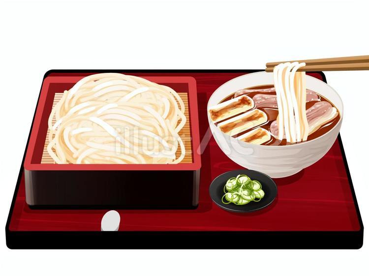鴨せいろうどん（箸上げ） 鴨せいろ,うどん,麺類のイラスト素材